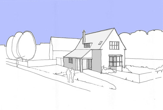 doma architects-harrogate extension-sketch of interior 2